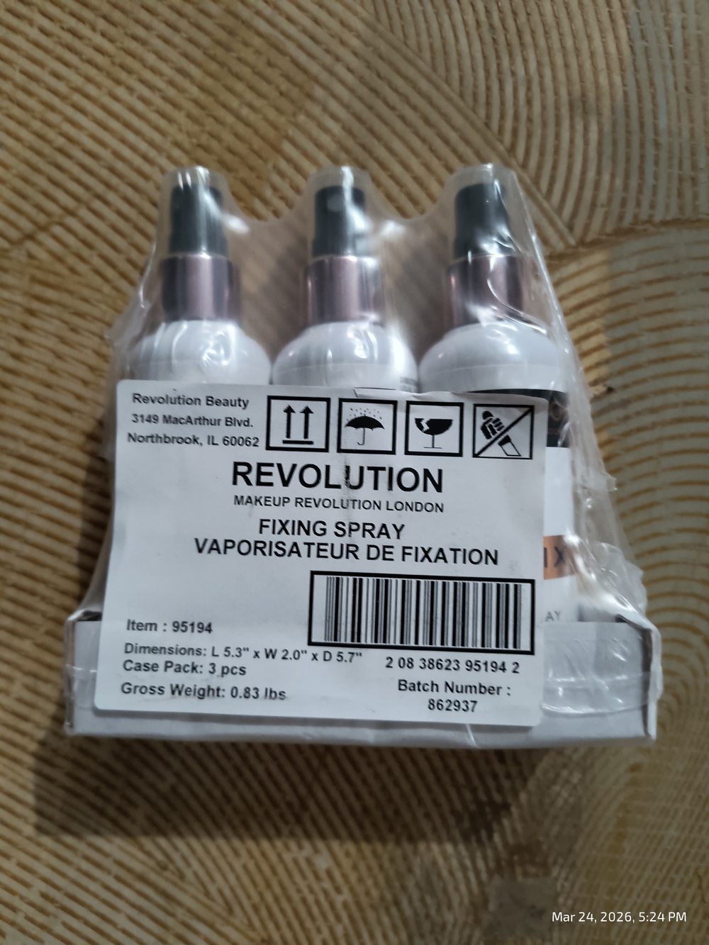 Revolution Fixing Spray Three Pack BNIP